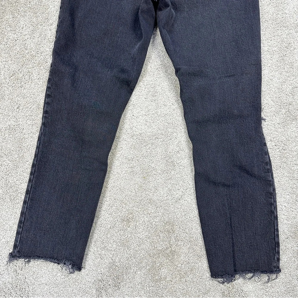Abercrombie & Fitch Curve Love The Mom High Rise Skinny Jean Black Destroy 26 2R - Picture 8 of 15